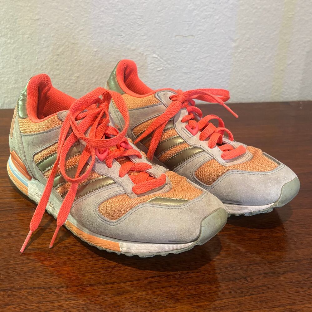 Vintage Adidas ZX 700 Sneakers Womens 6.5 Orange Training Athletic Running